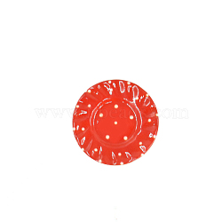 Resin Plates, Miniature Ornaments, for Garden Dollhouse Accessories, Red, 22x6mm(PW-WG3660B-01)