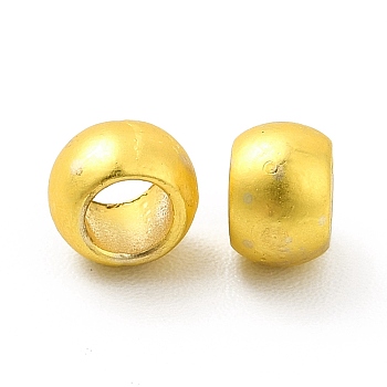 Rack Plating Alloy Beads, Rondelle, Matte Gold Color, 5x3.5mm, Hole: 3mm