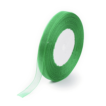 Sheer Organza Ribbon, Wide Ribbon for Wedding Decorative, Dark Green, 3/4 inch(20mm), 25yards(22.86m)