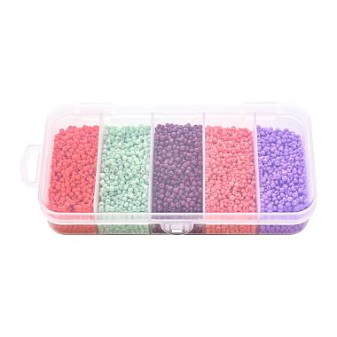 90G 5 Colors 12/0 Baking Paint Glass Seed Beads(SEED-YW0001-14B)-3