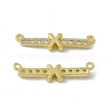 Rack Plating Brass Micro Pave Clear Cubic Zirconia Connector Charms(KK-C007-37G-X)-2