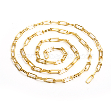 Brass Paperclip Chains(CHC-L044-01A-G)-3