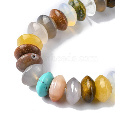 naturelles et synthétiques mélangées perles de pierres précieuses brins(G-F743-05D)-4