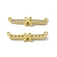 Rack Plating Brass Micro Pave Clear Cubic Zirconia Connector Charms(KK-C007-37G-X)-2