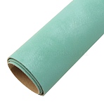Frosted PVC Imitation Leather Fabrics, DIY Craft Supplies, Medium Aquamarine, 33x20cm(PW-WG093A2-10)