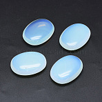 Opalite Oval Palm Stone, Reiki Healing Pocket Stone for Anxiety Stress Relief Therapy, 44~45x33~34x9~12mm(G-P415-56)