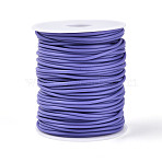 Hollow Pipe PVC Tubular Synthetic Rubber Cord, Wrapped Around White Plastic Spool, Medium Slate Blue, 2mm, Hole: 1mm, about 54.68 yards(50m)/roll(RCOR-R007-2mm-40)