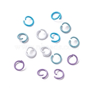 Spray Painted Iron Open Jump Rings, Mixed Color, 18 Gauge, 8x1mm, about 5555pcs/1000g(IFIN-D088-01A)