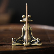 Alloy Incense Burners, Incense Holders, Home Office Teahouse Zen Buddhist Supplies, Frog, 25x55mm(PW-WGC49A1-02)