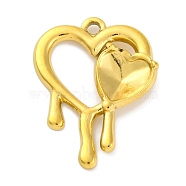 304 Stainless Steel Pendant Rhinestone Settings, Heart, Real 18K Gold Plated, 25x19.5x3mm, Hole: 1.8mm(STAS-D194-02G)