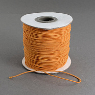 Round Elastic Cord, with Nylon Outside and Rubber Inside, Dark Orange, 1.2mm, about 109.36 yards(100m)/roll(EC-R001-1.2mm-030A)