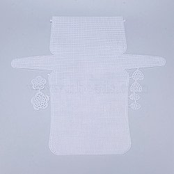 Plastic Mesh Canvas Sheets, for Embroidery, Acrylic Yarn Crafting, Knit and Crochet Projects, Flower & Heart & Leaf, White, 42.2x46.3x0.15cm, Hole: 2x2mm, Leaf: 29.5x20x1.2mm, Heart: 32x33x1.2mm, Flowers: 51x52x1.2mm and 43x44x1.2mm(DIY-M007-02)