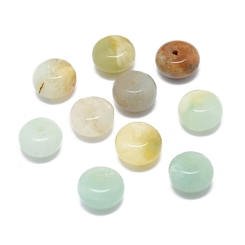 Natural Flower Amazonite Beads, Rondelle, 10x6~6.5mm, Hole: 1mm