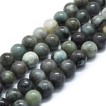 Natural Emerald Quartz Beads Strands, Round, 8mm, Hole: 1.2mm, about 47pcs/strand, 15.3 inch(39cm)