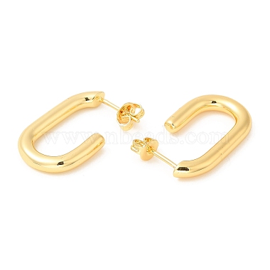 Brass Oval Stud Earrings(EJEW-Q770-11G)-2