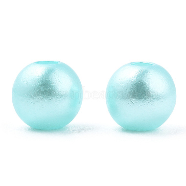 Spray Painted ABS Plastic Imitation Pearl Beads(OACR-T015-05A-08)-2
