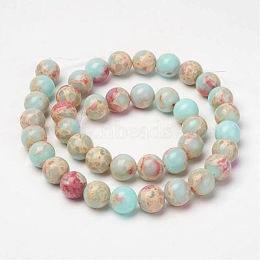 Synthetic Aqua Terra Jasper Beads Strands(G-P237-02-6mm)-2