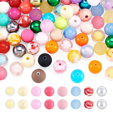 80Pcs 8 Styles Mixed Styles Acrylic Beads(OACR-TA0005-11)-1