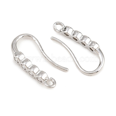 Brass Rhinestone Earring Hooks(KK-C261-01B-P)-2