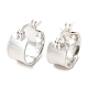 Sterling Silver Plain Thick Hoop Earrings for Women(EJEW-D106-03S)-1