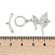 Brass Micro Pave Clear Cubic Zirconia Toggle Clasps(KK-K391-23P)-4