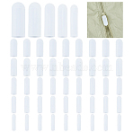 50Pcs Silicone Zipper Head Protector Sleeve Set, Column, White, 28~31.5x7~12mm, Inner Diameter: 3~9.5mm(FIND-BC0019-45B)