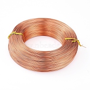 Round Aluminum Wire, Flexible Craft Wire, for Beading Jewelry Doll Craft Making, Saddle Brown, 15 Gauge, 1.5mm, 100m/500g(328 Feet/500g)(AW-S001-1.5mm-04)