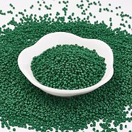 TOHO Japanese Seed Beads, Round, (47HF) Opaque Frost Pine Green, 11/0, 2x1.5mm, Hole: 0.5mm, about 42000pcs/pound(SEED-F002-2mm-47HF)