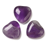 Natural Amethyst Cabochons, Heart, 15x15x6mm(G-F776-02A-16)