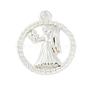 Twelve Constellations Alloy Pendants, Virgo, 22.5x19x2.5mm, Hole: 1.8mm(PALLOY-Q006-01B-S)