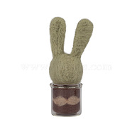 Succulent Plant Display Decoration Needle Felting Kit, with Iron Needles, Foam Chassis, Wool & Glass Cup, Mixed Color, 25~99x2~79x2~25mm(DIY-D064-03P)
