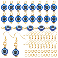 ARRICRAFT DIY Blue Evil Eye Earring Making Kit, Including Brass Earring Hooks & Jump Rings, Iron Resin Beads Pendants, Golden, 300Pcs/box(DIY-AR0002-85)