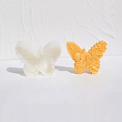 DIY Silicone Candle Molds, Resin Casting Molds, Butterfly, White, 85x102x28mm(SIMO-C018-01D)