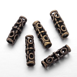 Tibetan Metal Beads, Cadmium Free & Lead Free, Column, Antique Bronze Color, 18x7mm, Hole: 3mm(MLF0258Y)