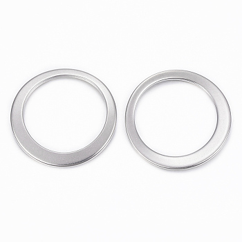 304 Stainless Steel Linking Rings, Stainless Steel Color, 33x1.5mm, about 26mm inner diameter