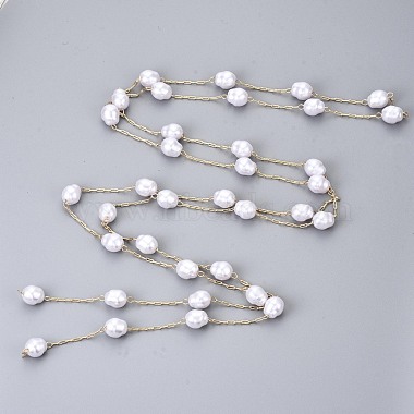 Handmade ABS Plastic Imitation Pearl Beads Chains(CHC-T012-27LG)-3