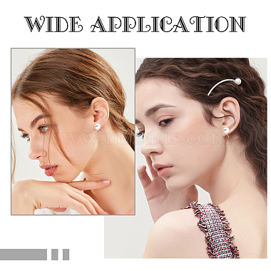DICOSMETIC 20Pcs Round Plastic Imitation Pearl Cuff Earrings(EJEW-DC0001-04)-4