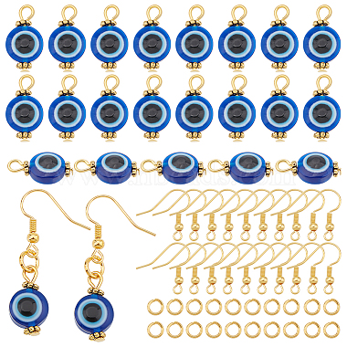 Blue Brass+Resin Earrings