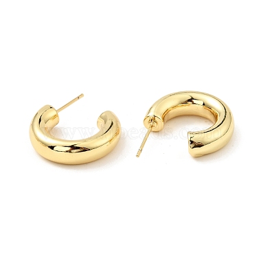 Boucles d'oreilles en laiton en forme de C(EJEW-G297-03C-G)-2