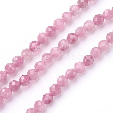 Hot Pink Round Tourmaline Beads