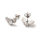 Rack Plating Brass Pave Clear Cubic Zirconia Butterfly Stud Earrings(EJEW-F301-27)-3