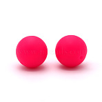 Round Food Grade Eco-Friendly Silicone Beads, Deep Pink, 9mm, Hole: 1.4mm(SI-JX0066A-18)