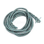 1M Polycotton Braided Cord, for Wall Hanging, Crafts, Gift Wrapping, Aqua, 2.5mm, about 1.09 Yards(1m)/Bundle(OCOR-XCP0003-11)