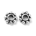 925 Thailand Sterling Silver Spacer Beads, Daisy Flower, Antique Silver, 5x1.5mm, Hole: 1.6mm(STER-D004-01A-AS)