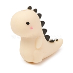 Silicone Beads, Focal Beads, Dinosaur, Linen, 29x29x15.5mm, Hole: 2mm(SL-CBAAC97-05)