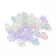 Transparent Frosted Acrylic Beads, AB Color Plated, Conch, Mixed Color, 14x11mm, Hole: 1.6mm, 500pcs/500g(OACR-P013-33M)