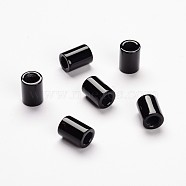 Natural Black Onyx Column Beads, Dyed, 12x9mm, Hole: 5mm(G-J300-47)