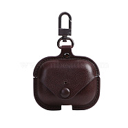 Imitation Leather Wireless Earbud Carrying Case, Earphone Storage Pouch, Coconut Brown, 52x65mm(PAAG-PW0010-009F)