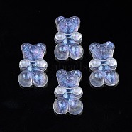 Transparent Acrylic Beads, Glitter Powder, Bear, Clear, 18.5x12x7.5mm, Hole: 1.6mm, about 445pcs/500g(OACR-N008-067)