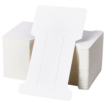 100Pcs Blank Paper Hair Clips Display Cards, Rectangle, Tomato, 11.5x6.7x0.08cm, Hole: 25x8mm